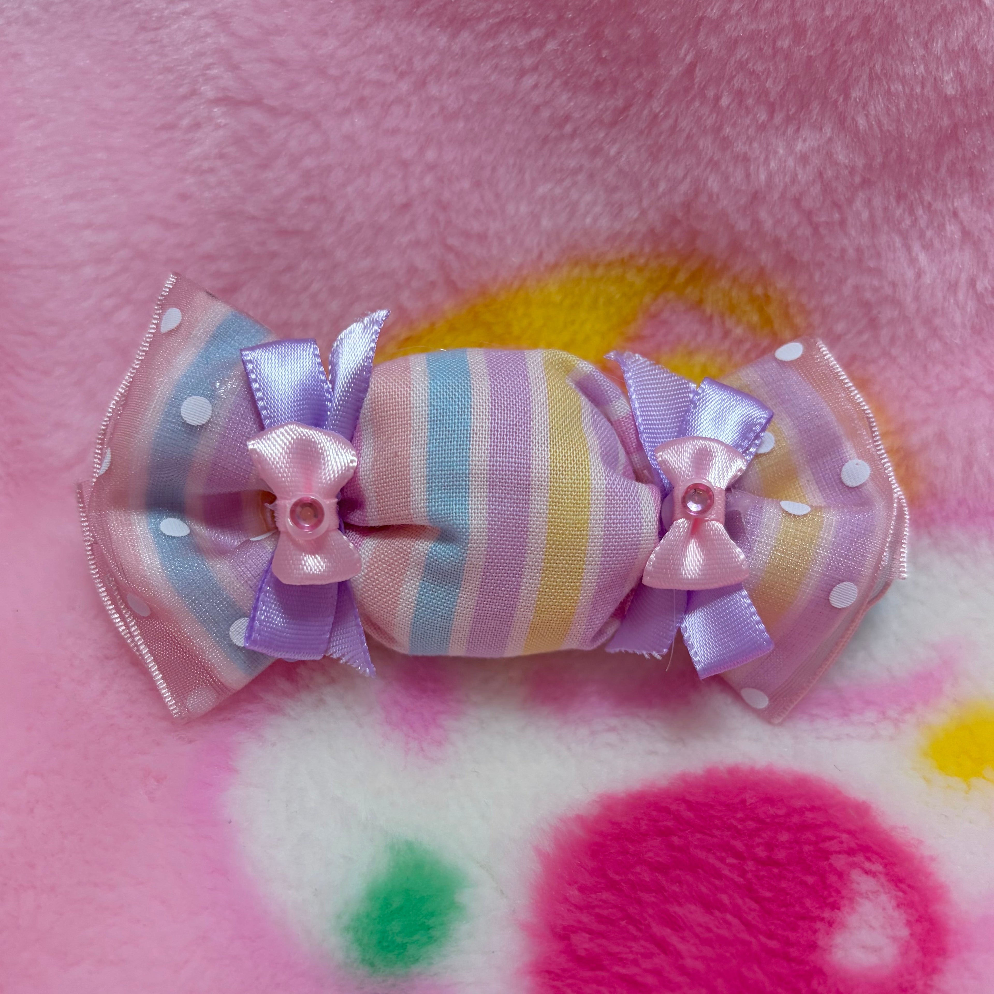 stripe candy hairclip