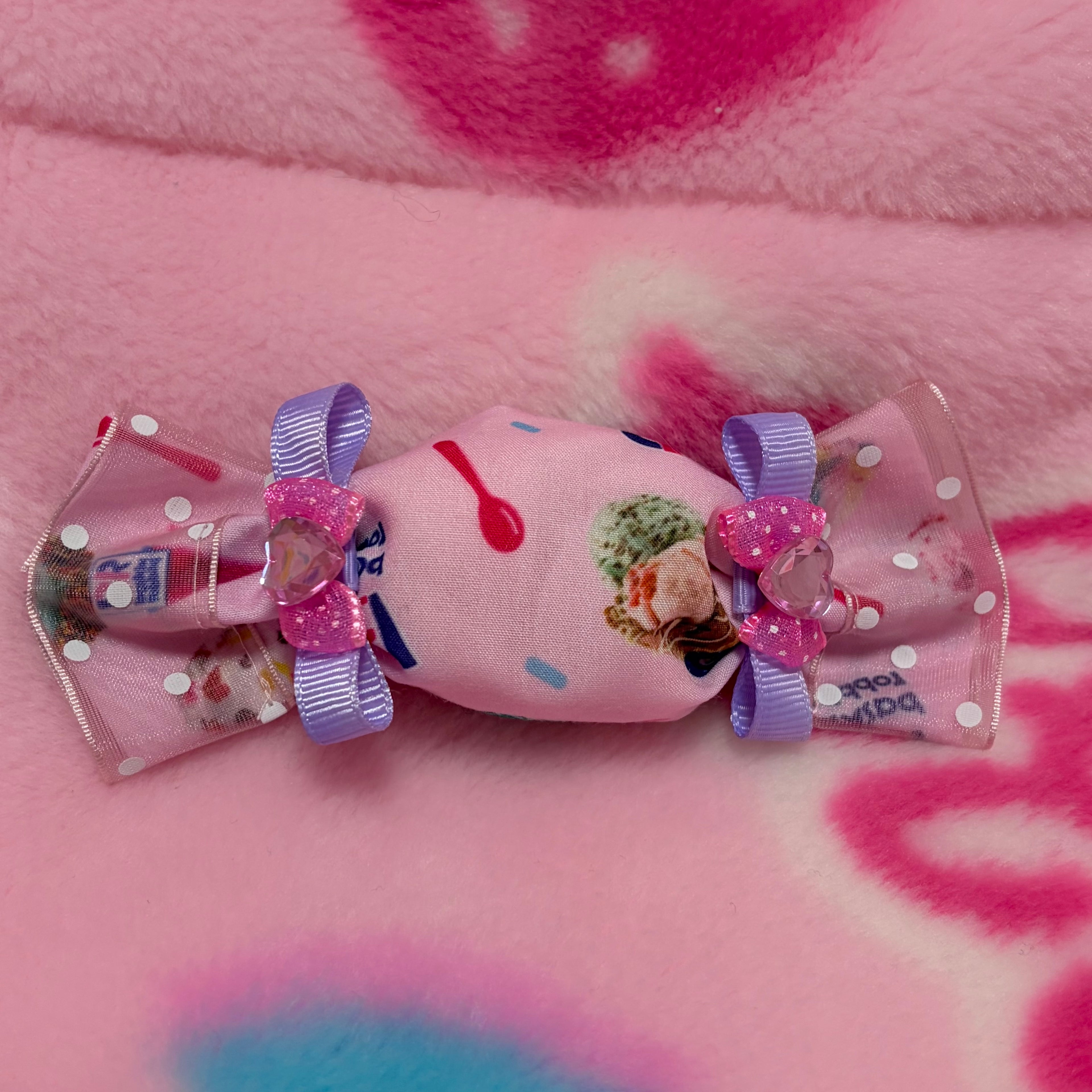 icecream fabric candy hair clip