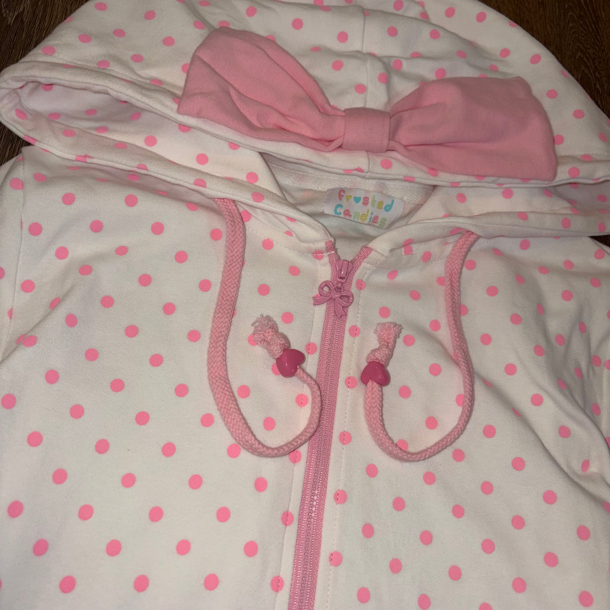 (PRE-ORDER) ribbon dot hoodie (read description)