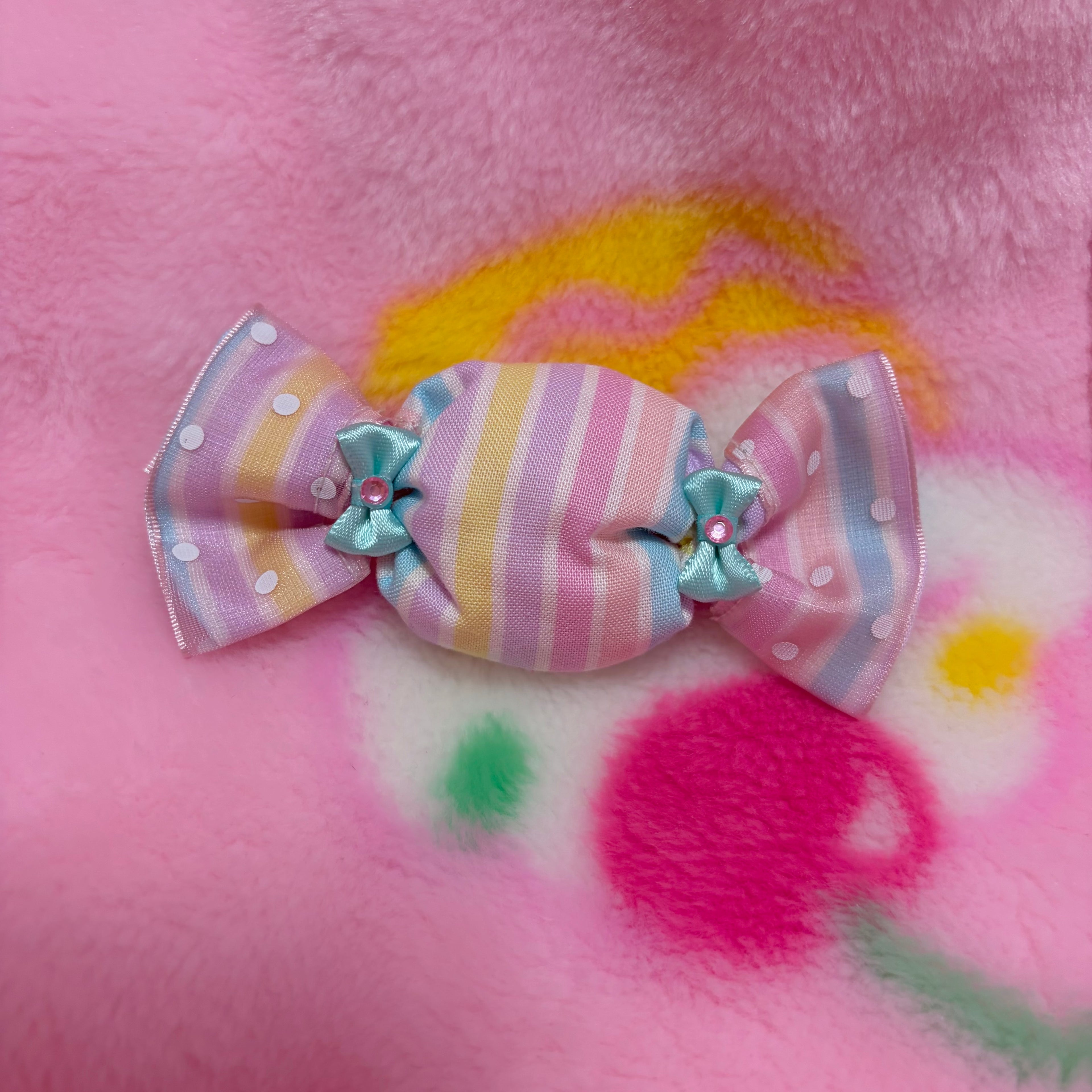 stripe candy hairclip