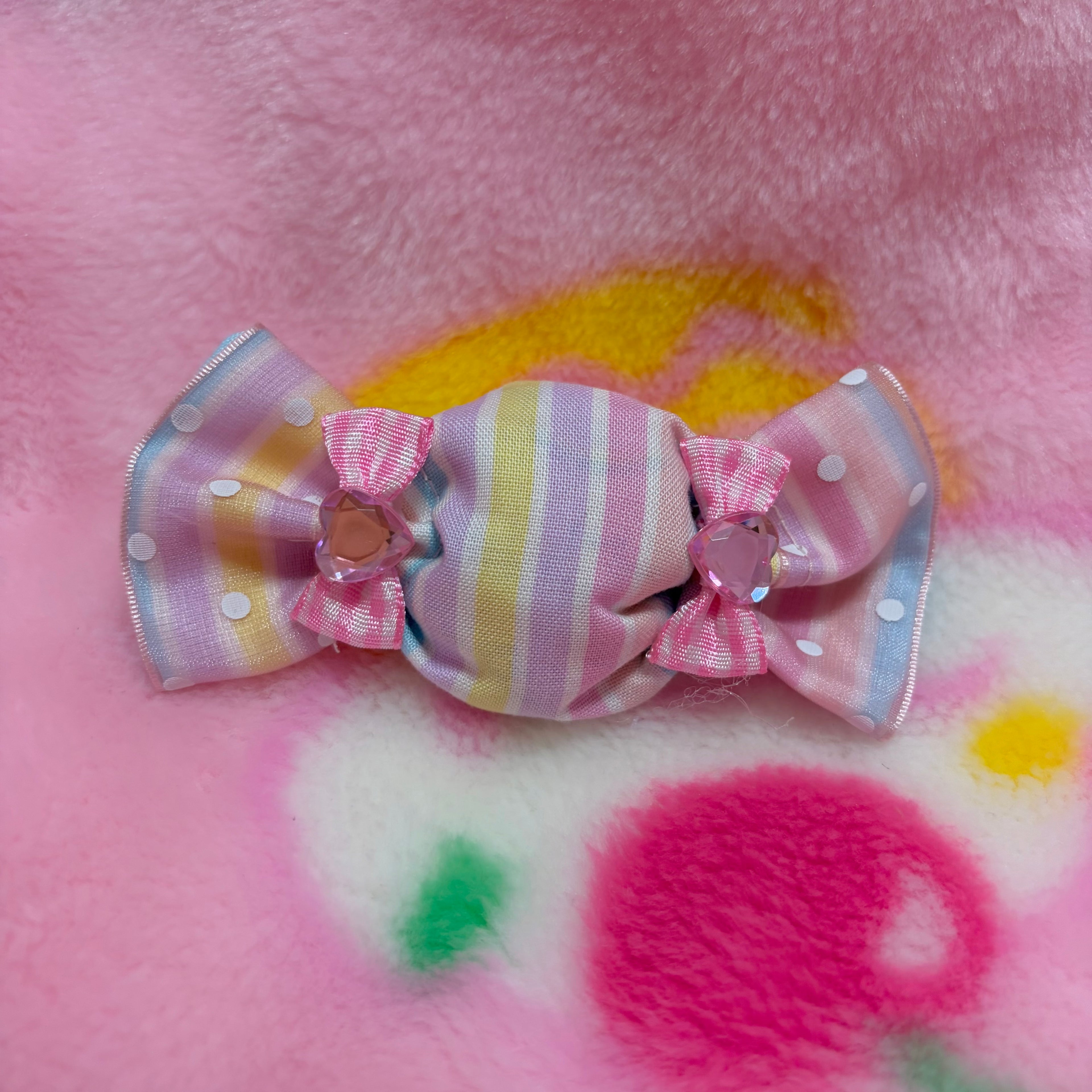 stripe candy hairclip/brooch