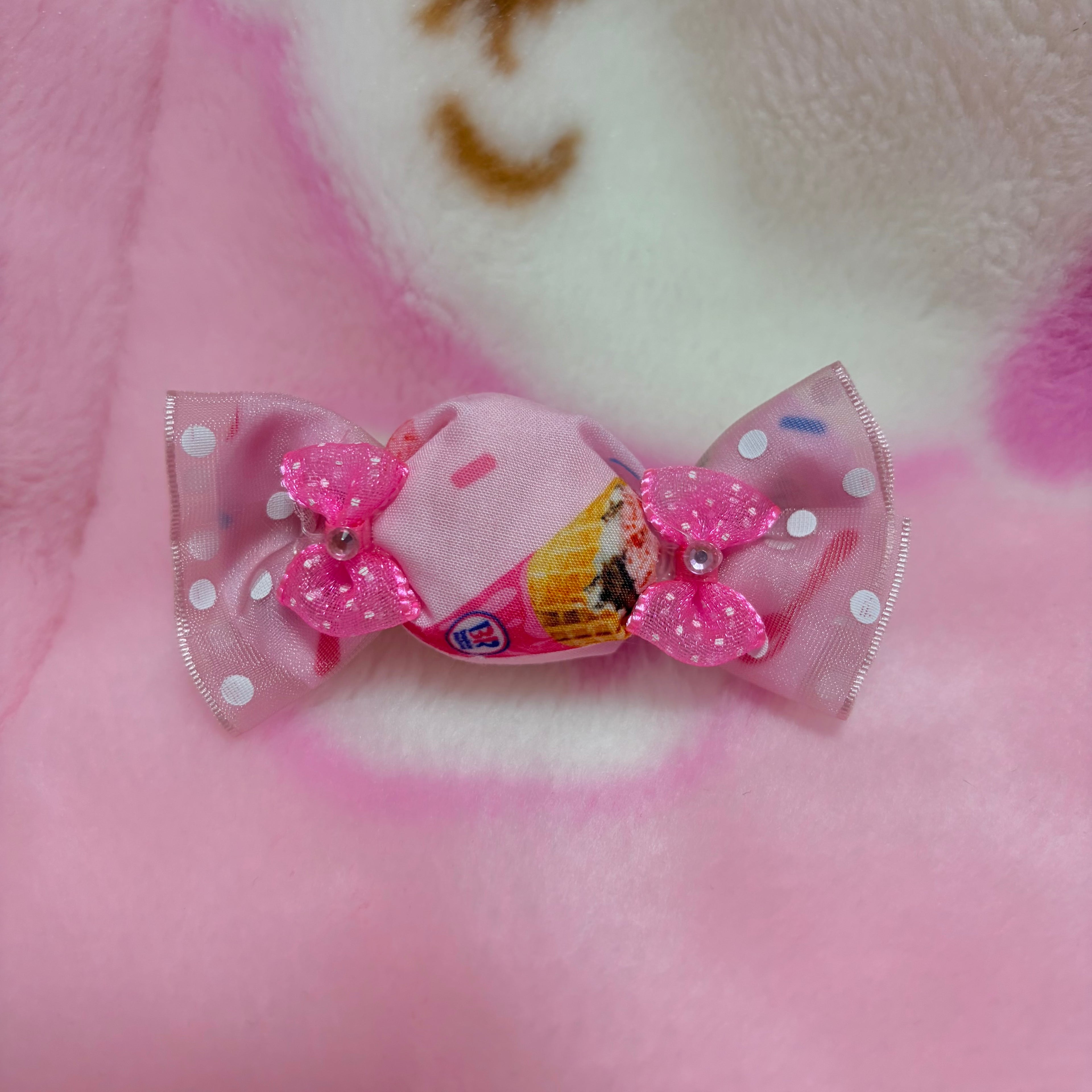 icecream fabric candy hairclip