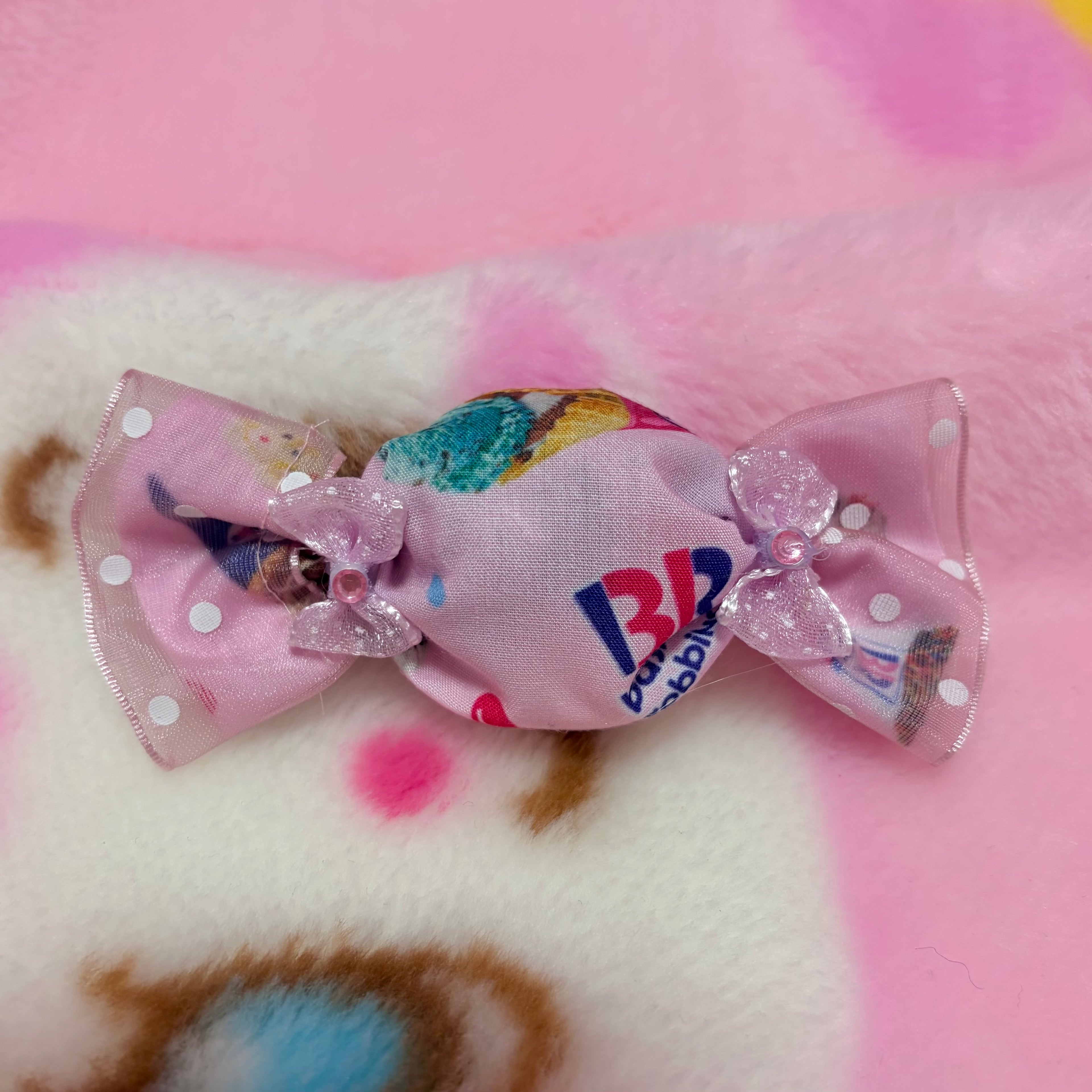 icecream fabric candy hair clip