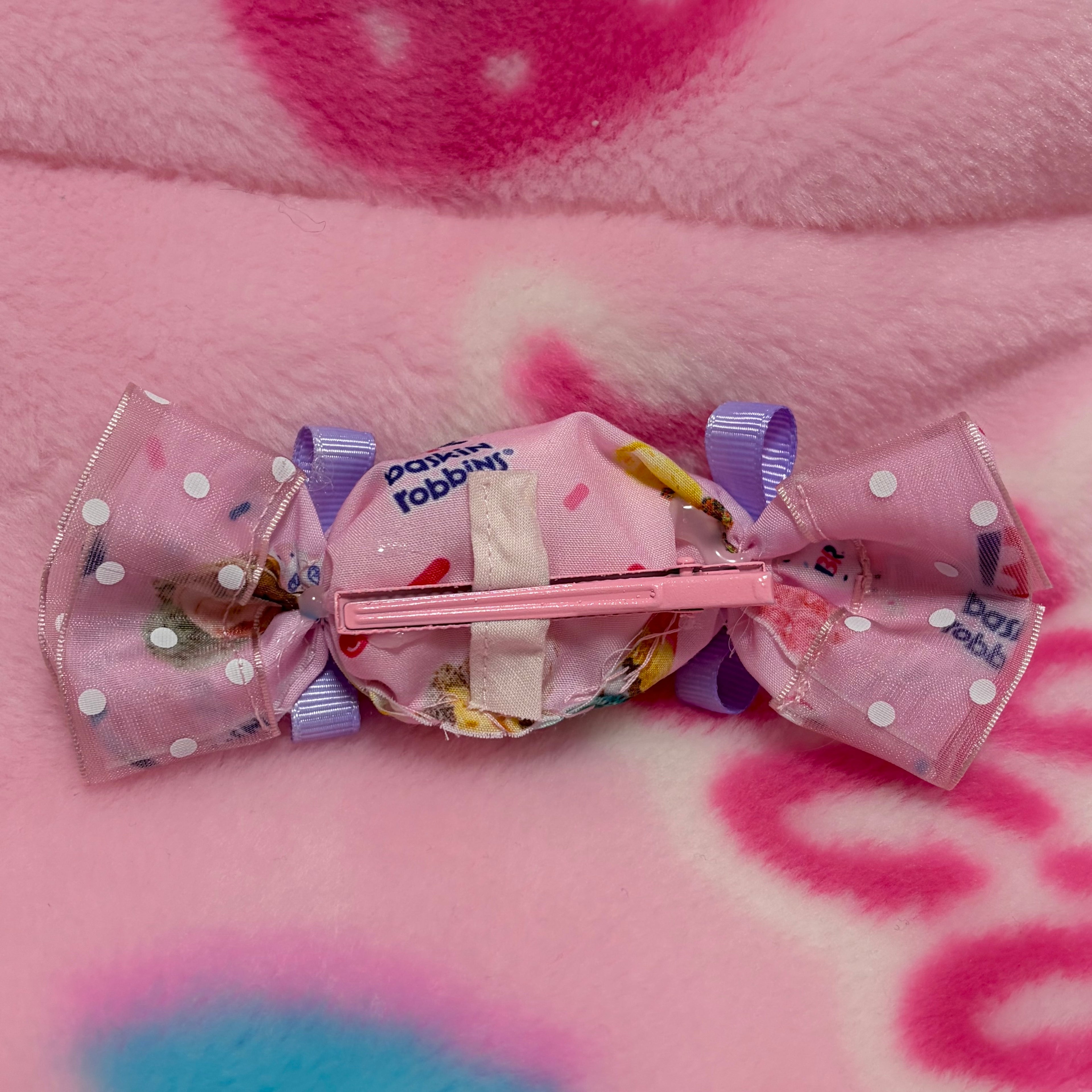 icecream fabric candy hair clip