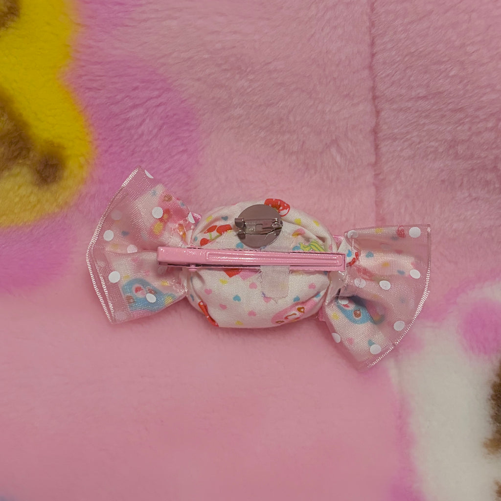 MP fabric candy hairclip / brooch
