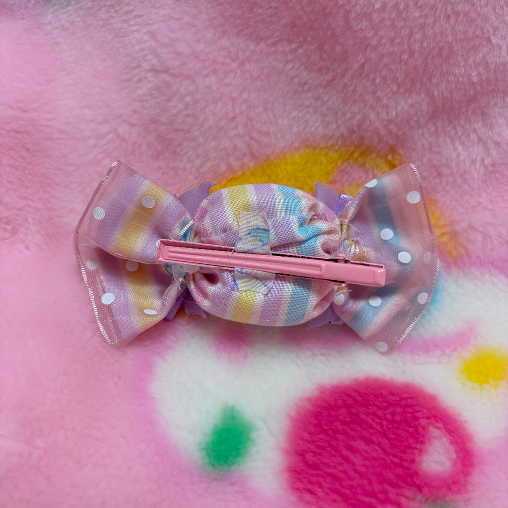 stripe candy hairclip