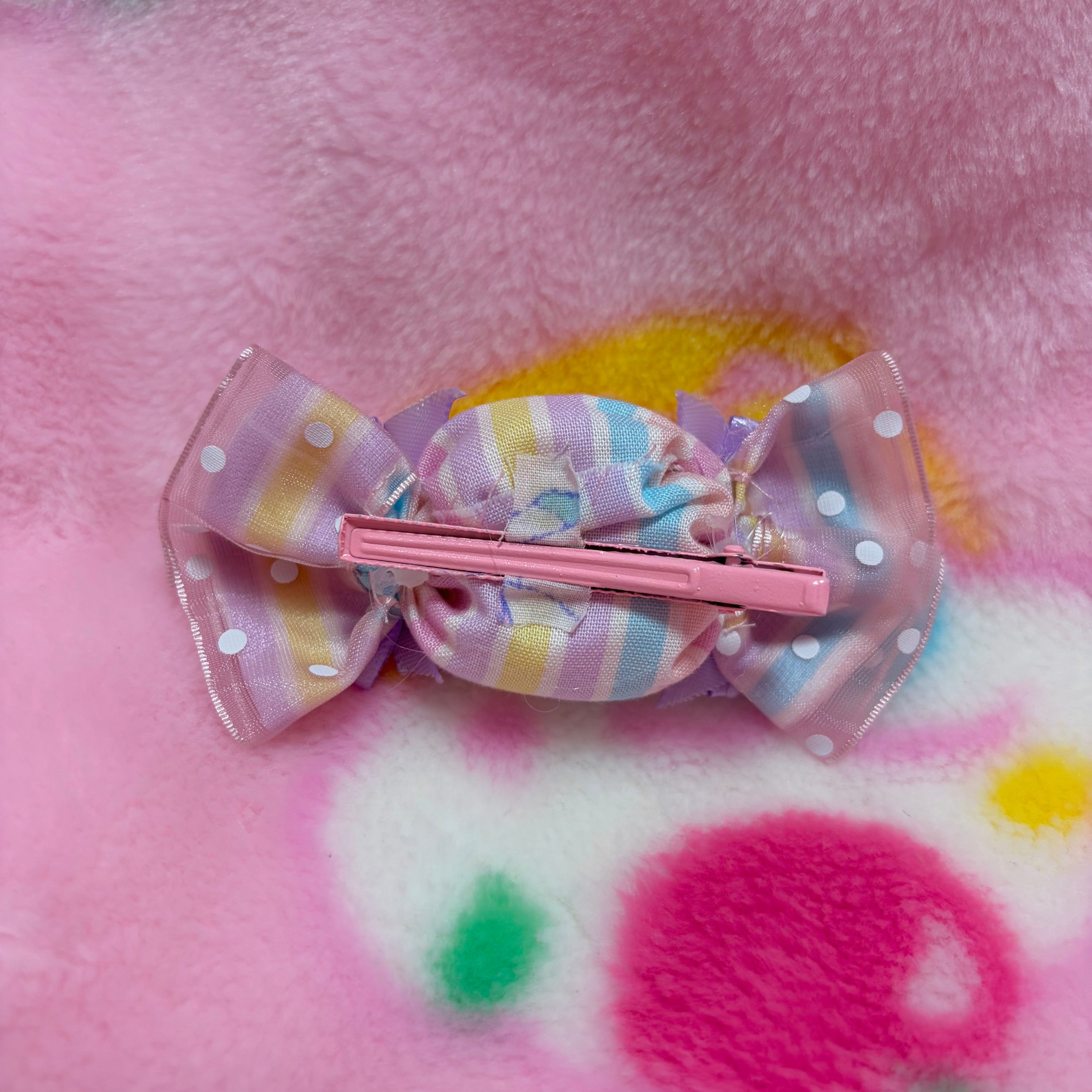 stripe candy hairclip