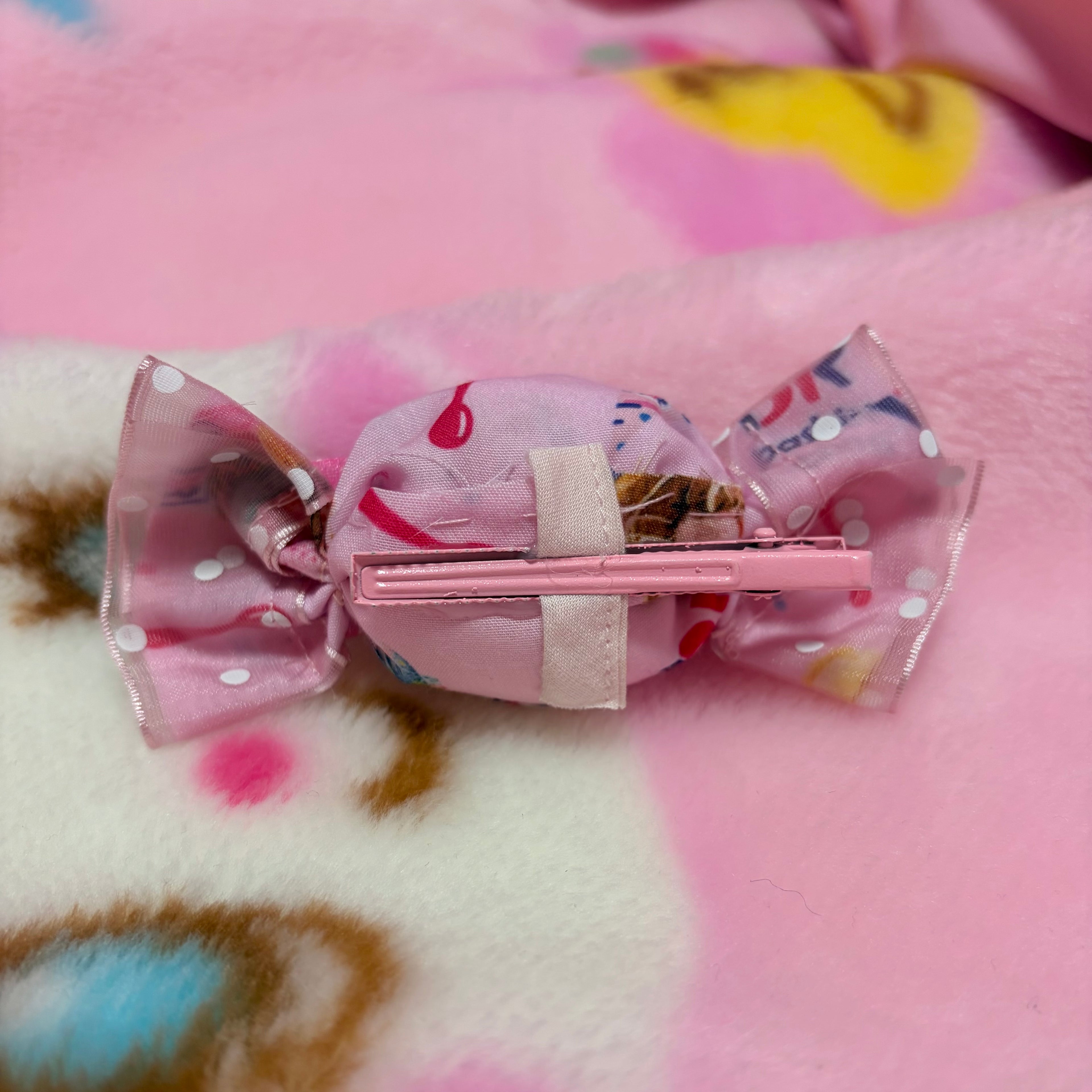 icecream fabric candy hair clip