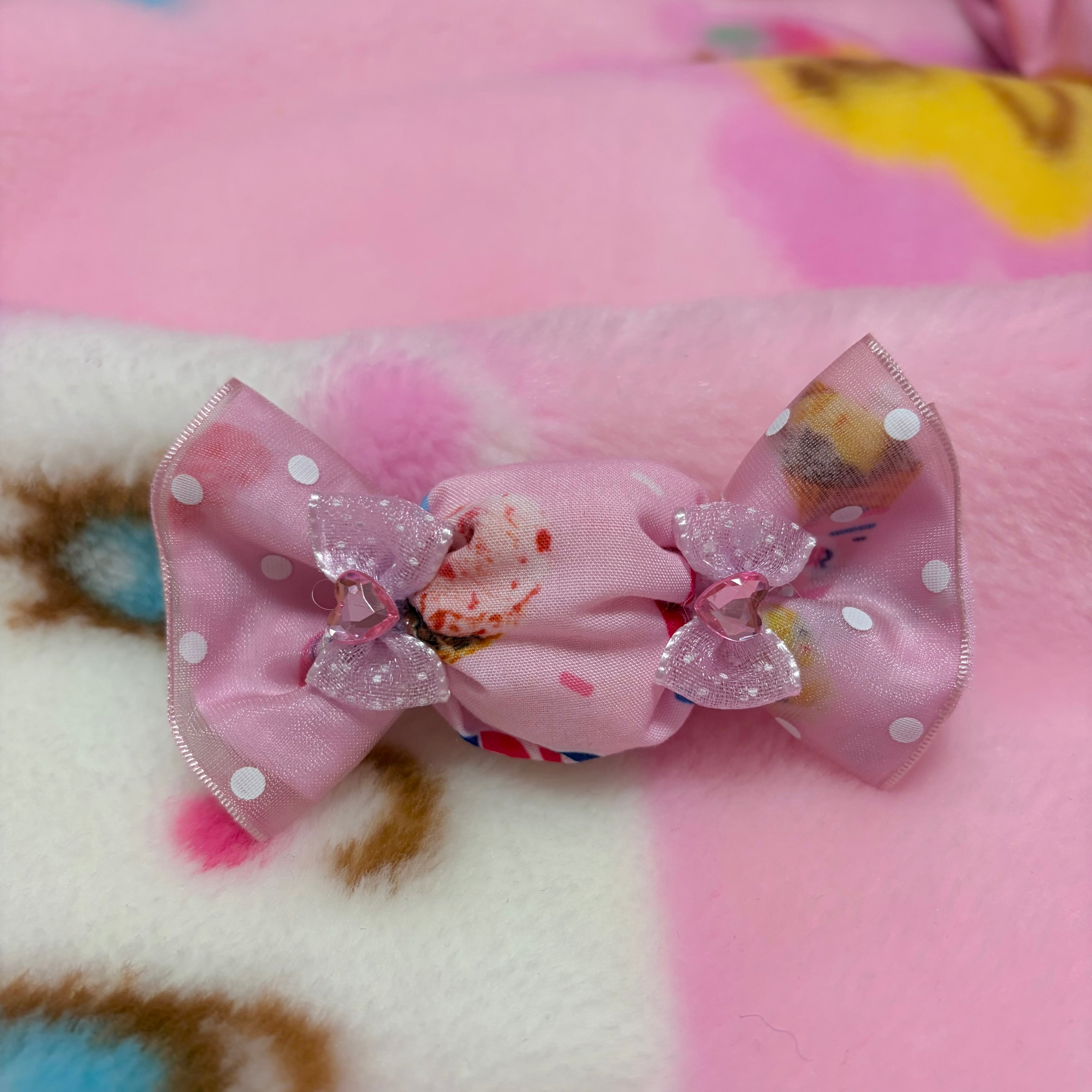 icecream fabric candy hair clip