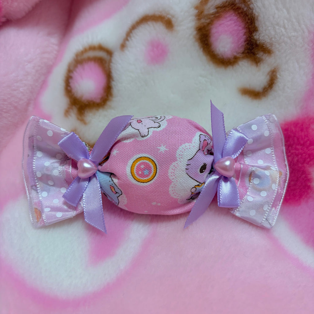dreamy cat fabric candy hair clip