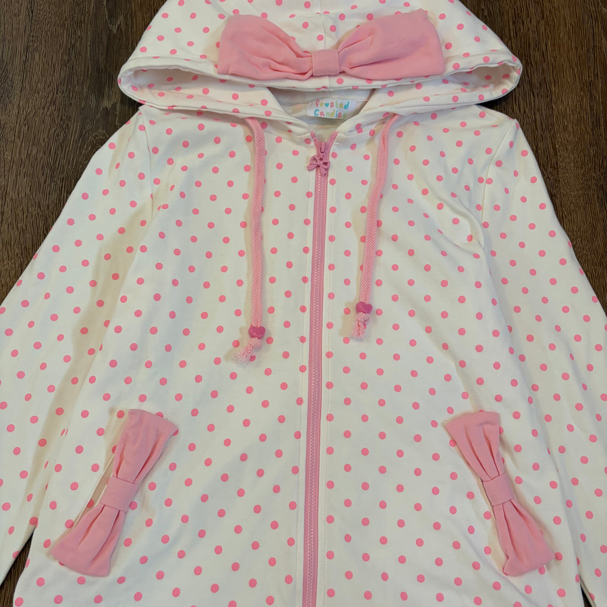 (PRE-ORDER) ribbon dot hoodie (read description)
