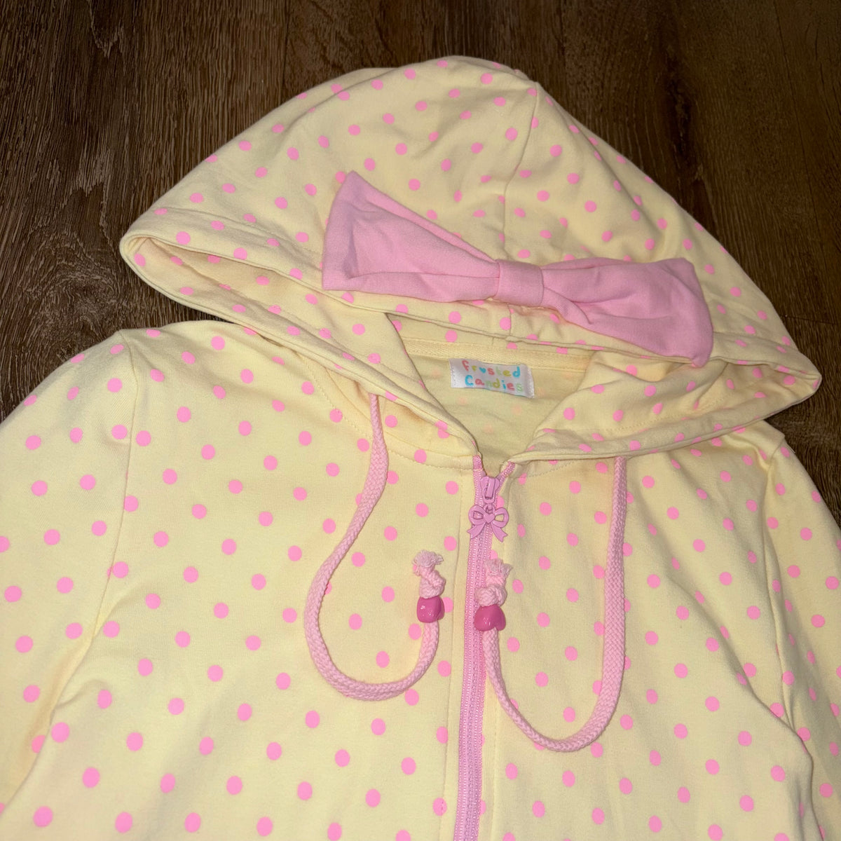 (PRE-ORDER) ribbon dot hoodie (read description)