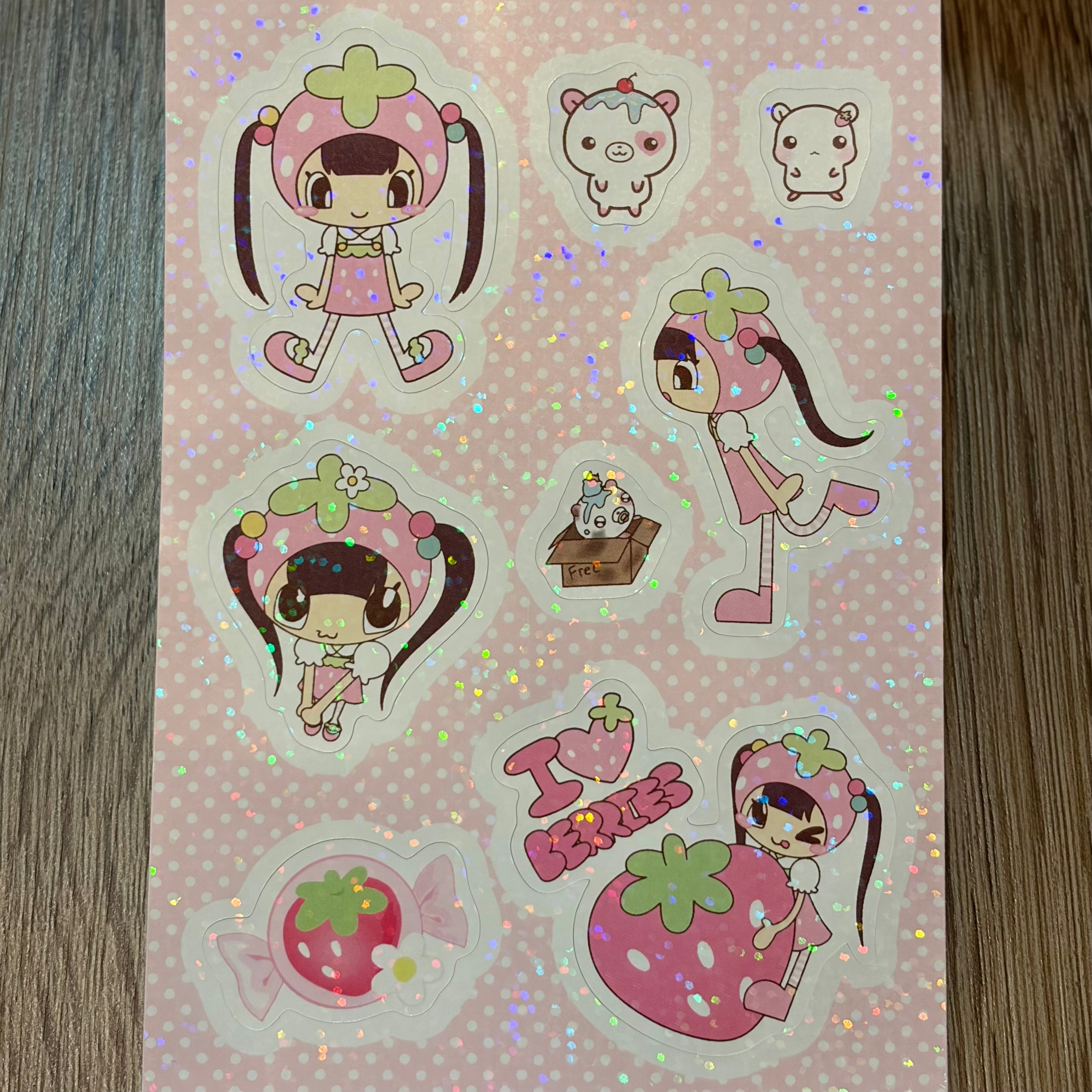strawberrier sticker sheet