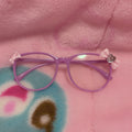 purple bow glasses