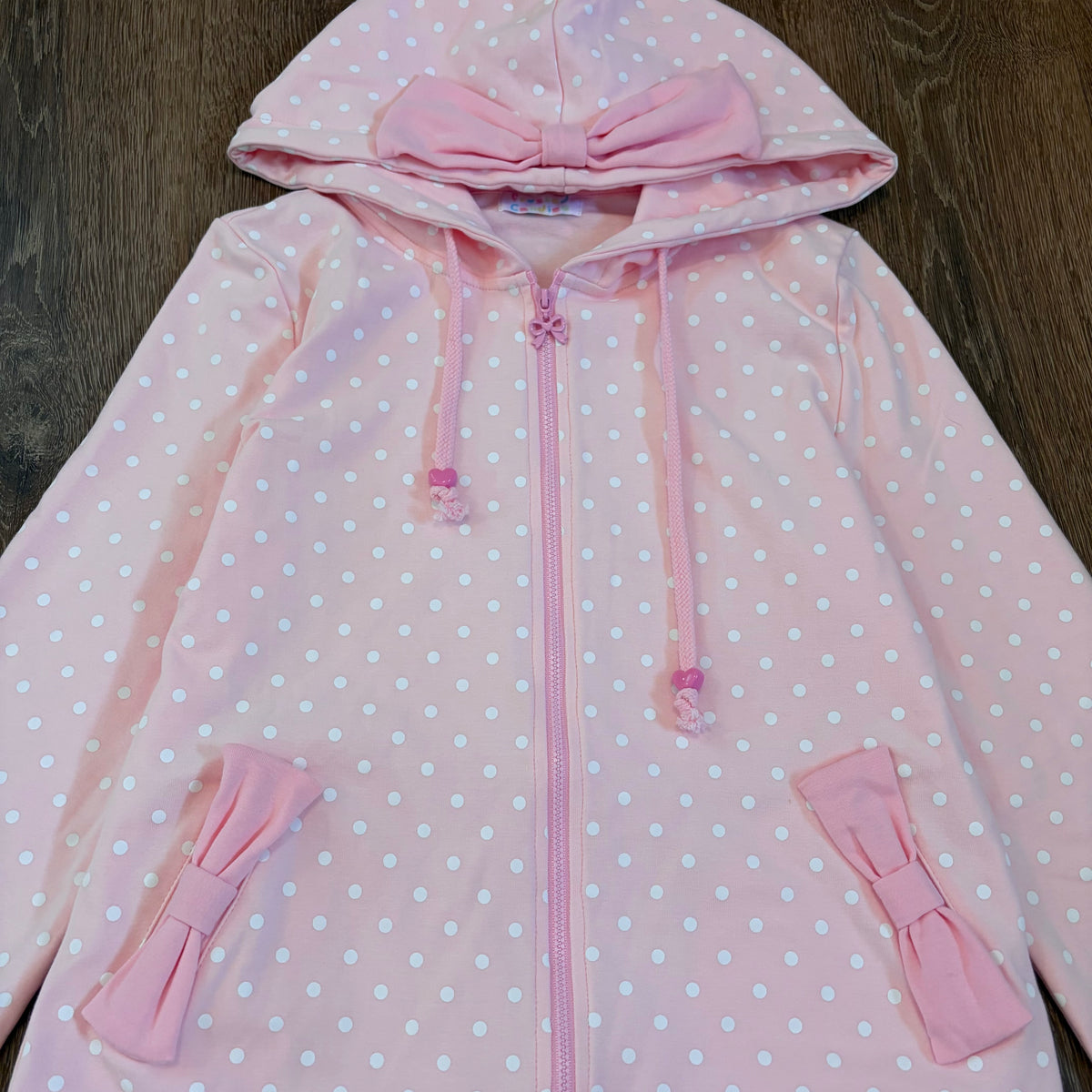 (PRE-ORDER) ribbon dot hoodie (read description)