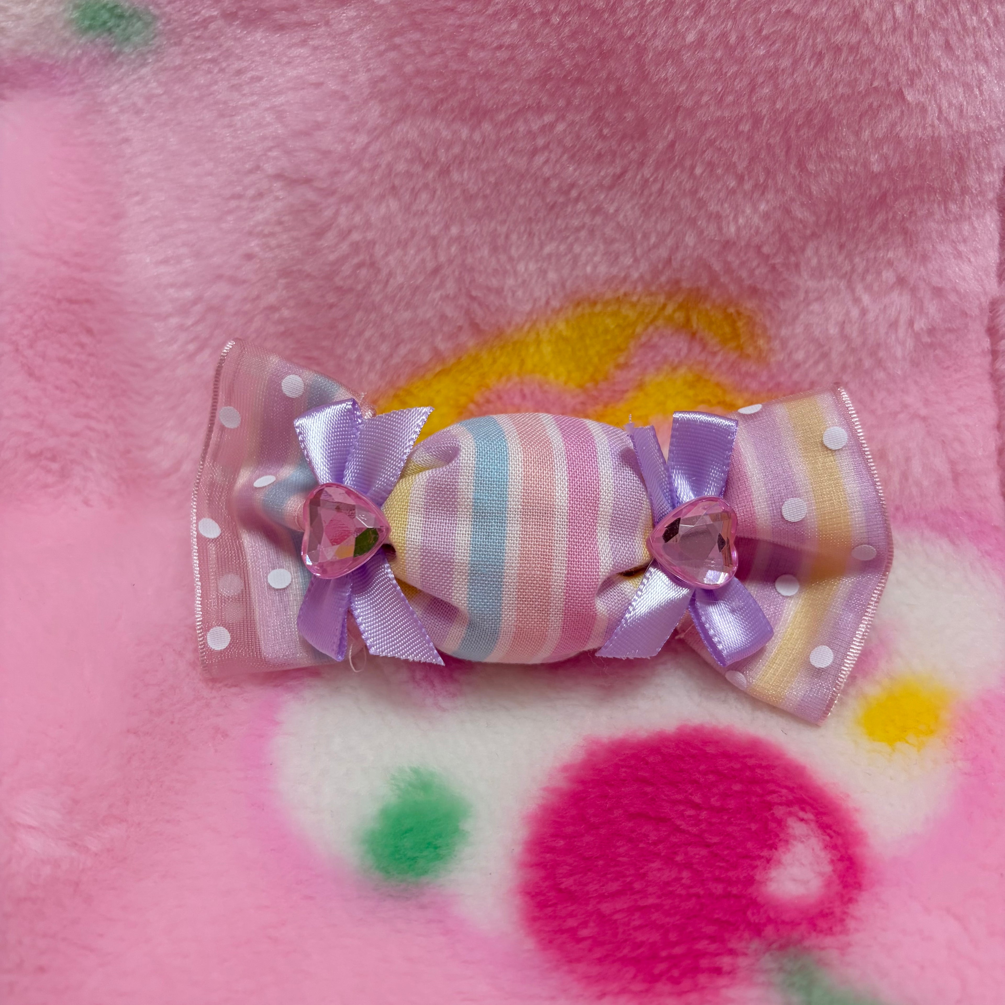 stripe candy hairclip