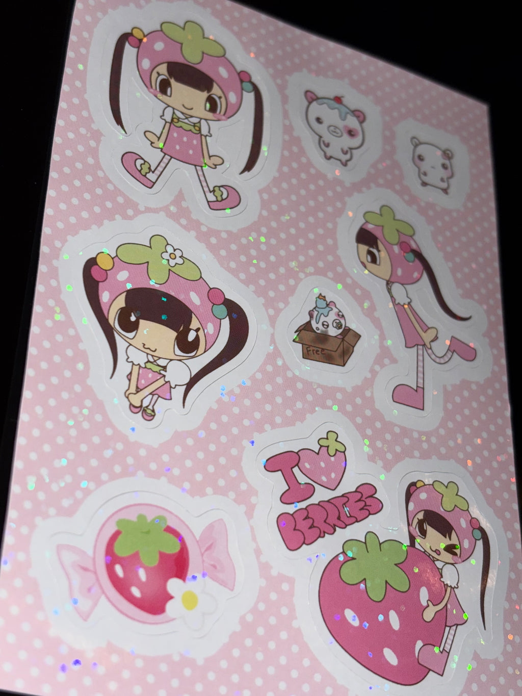 strawberrier sticker sheet
