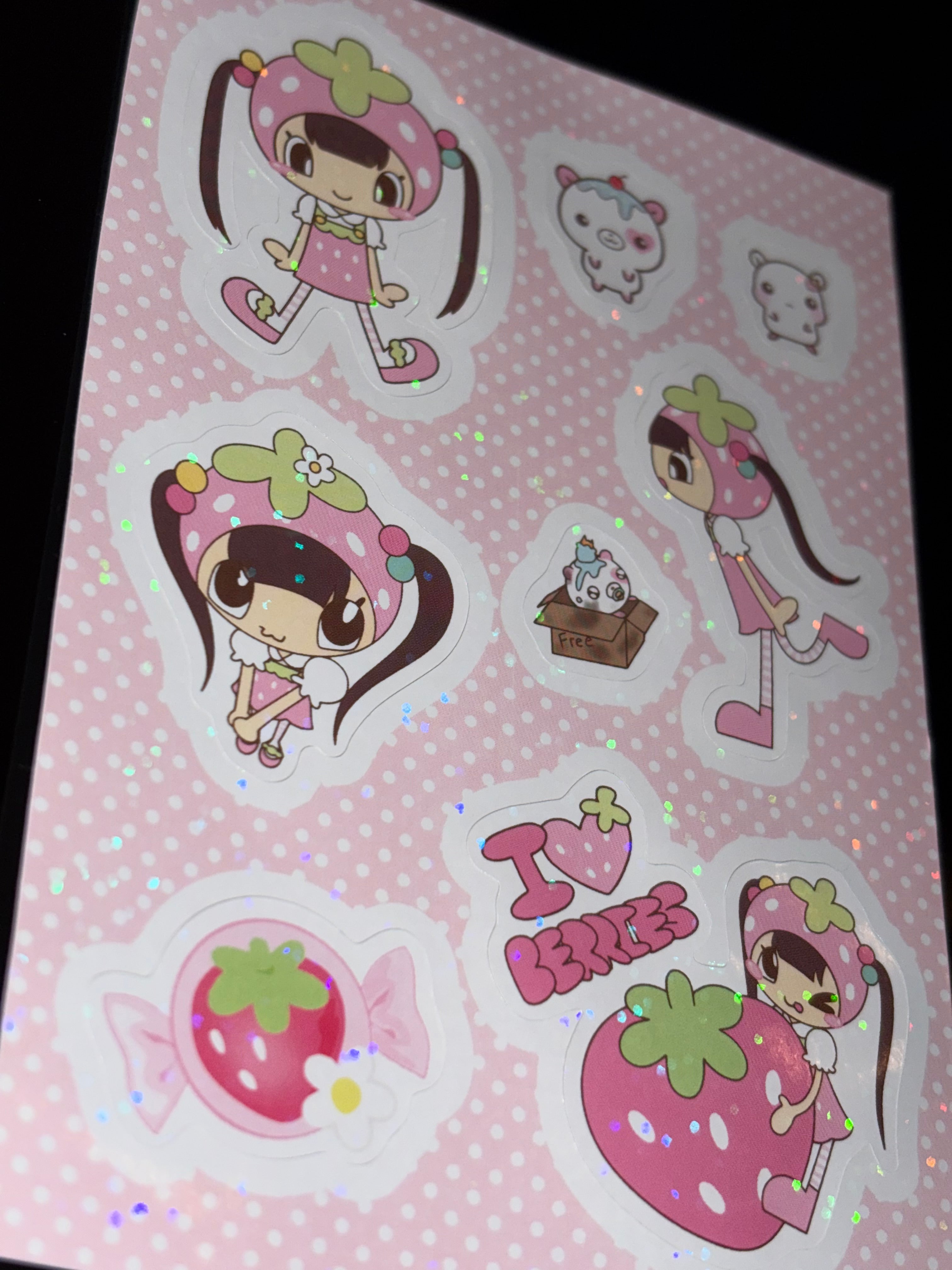 strawberrier sticker sheet